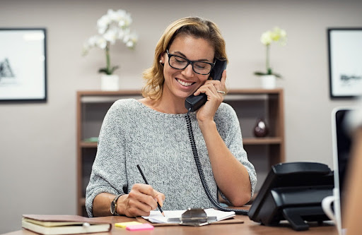 woman phone call | hoa board duties